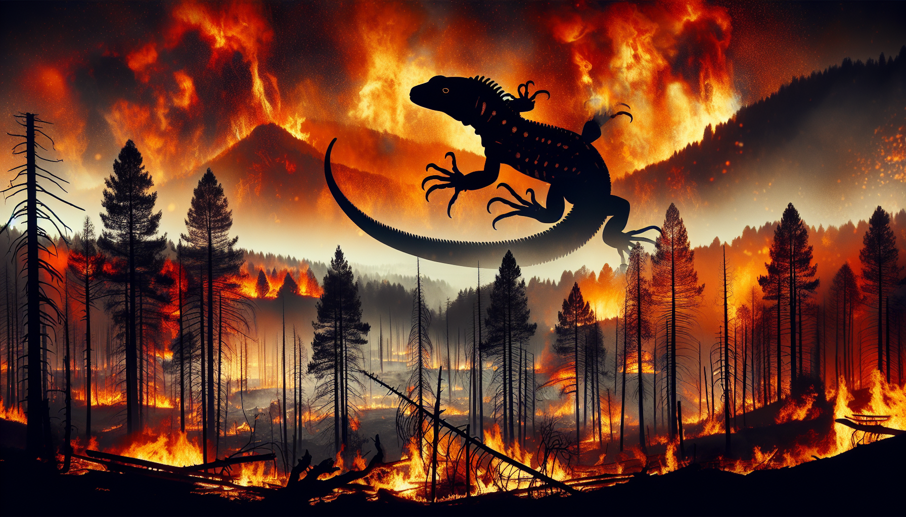 Nature’s Fury: How Wildfires Awaken Lizard Legends