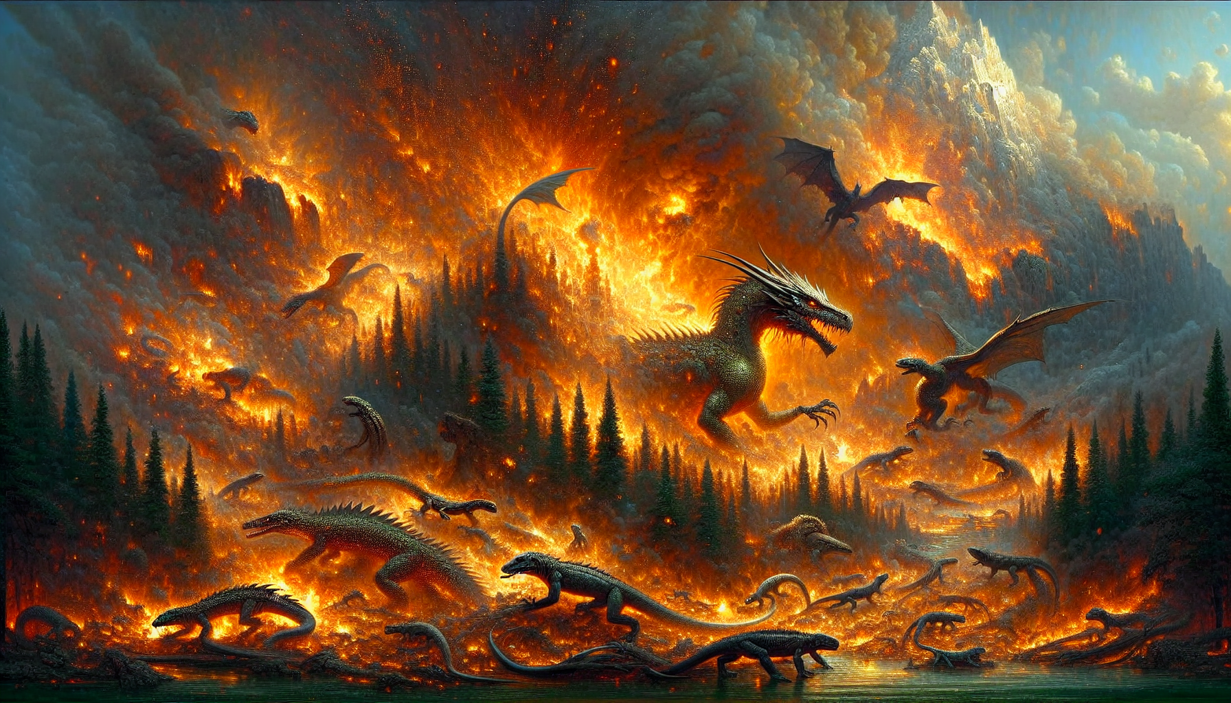 Wildfires Give Rise to the Reptilian Mythos