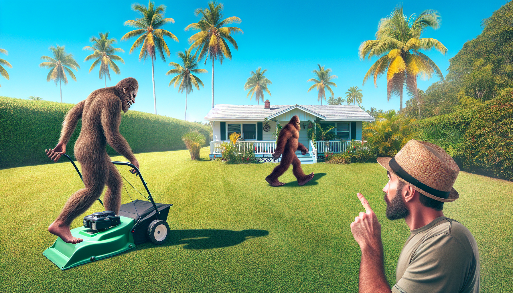 Florida Man Discovers Bigfoot While Mowing His Lawn