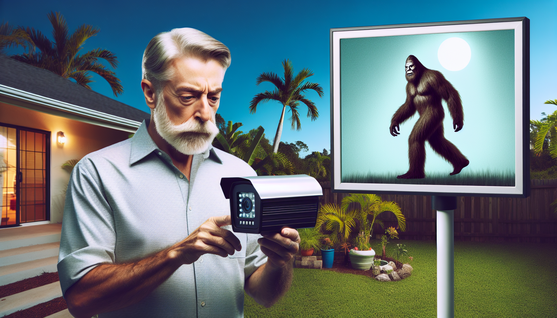 Florida Man Captures Bigfoot on Security Camera in Backyard
