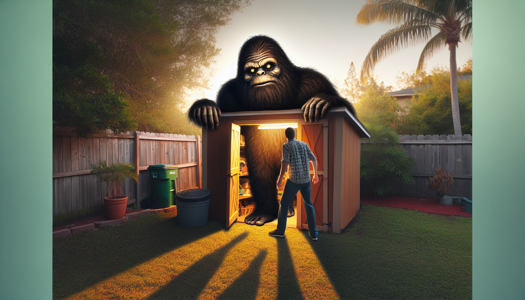 Backyard Surprise: Florida Man Finds Bigfoot Hiding in Shed