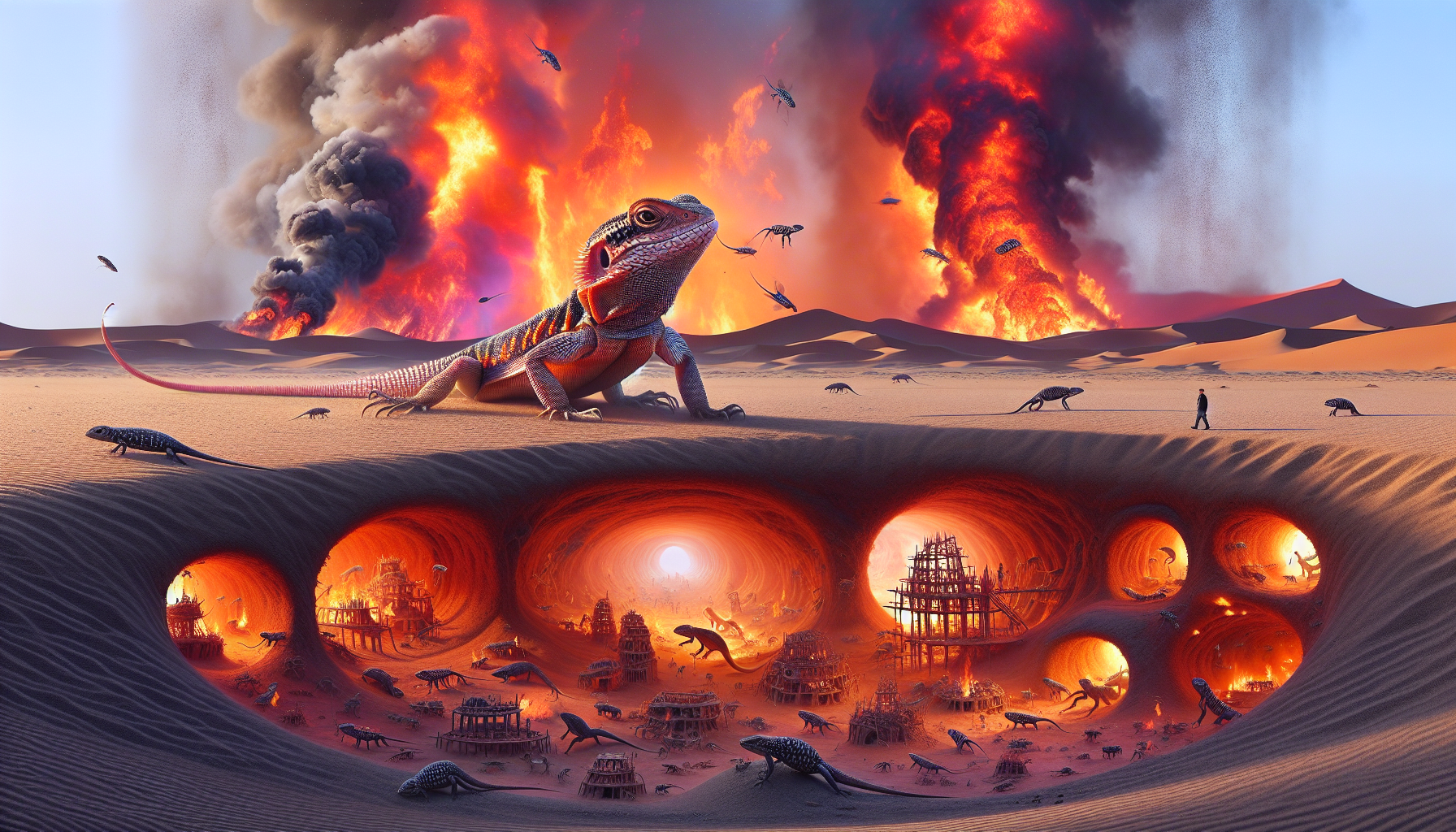 Wildfire Fury Uncovers Hidden Lizard Civilizations